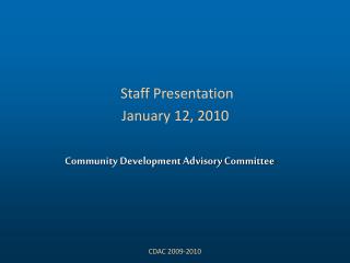 Community Development Advisory Committee