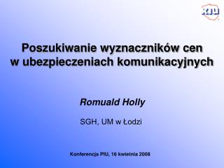 Poszukiwanie wyznaczników cen w ubezpieczeniach komunikacyjnych