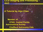 CCD Imaging and Processing - AA3