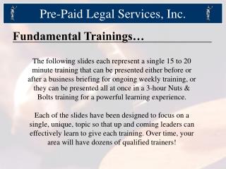 Pre-Paid Legal Services, Inc.