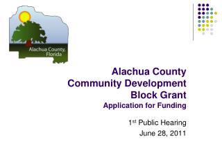 Alachua County Community Development Block Grant Application for Funding