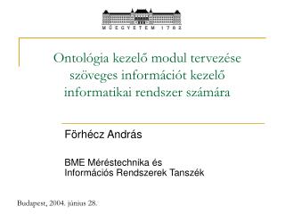 Ontológia kezelő modul tervezése szöveges információt kezelő informatikai rendszer számára