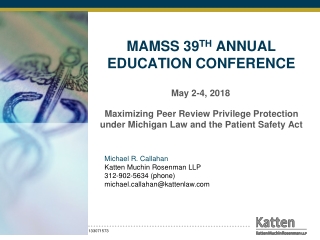 MAMSS 39 TH ANNUAL EDUCATION CONFERENCE