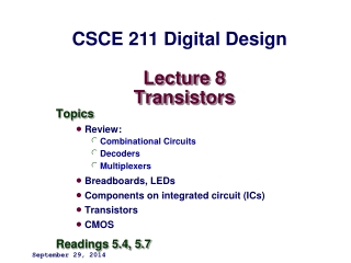 Lecture 8 Transistors