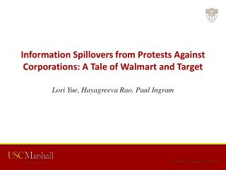 Information Spillovers from Protests Against Corporations: A Tale of Walmart and Target