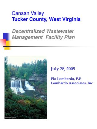 Canaan Valley Tucker County, West Virginia Decentralized Wastewater Management Facility Plan