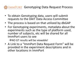 Genotyping Data Request Process