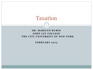 Taxation