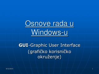 Osnove rada u Windows-u