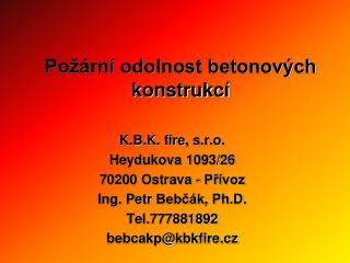 Požární odolnost betonových konstrukcí