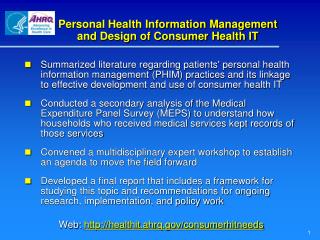 Personal Health Information Management and Design of Consumer Health IT