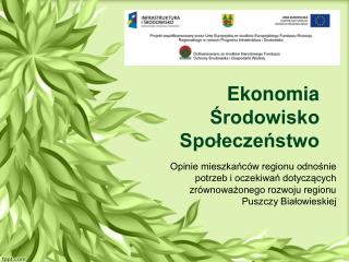 Ekonomia Środowisko Społeczeństwo