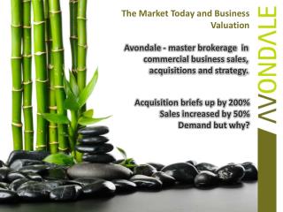 The Market Today and Business Valuation