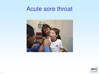 Acute sore throat