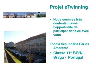 Projet eTwinning Nous sommes très contents d’avoir l’opportunité de participer dans ce avec vous