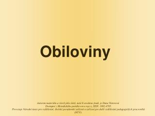 Obiloviny