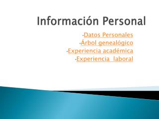 Información Personal