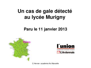 Un cas de gale détecté au lycée Murigny