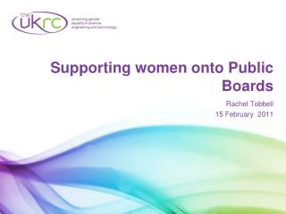 Supporting women onto Public Boards