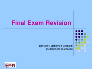 Final Exam Revision