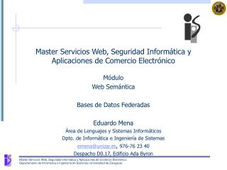 Master Servicios Web, Seguridad Informática y Aplicaciones de Comercio Electrónico