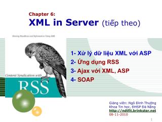 Chapter 6: XML in Server (tiếp theo)