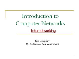 Introduction to Computer Networks