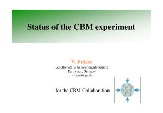 Status of the CBM experiment