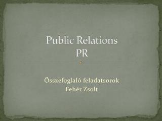 Public Relations PR