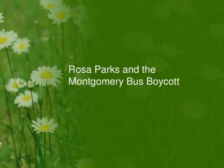 Rosa Parks and the Montgomery Bus Boycott