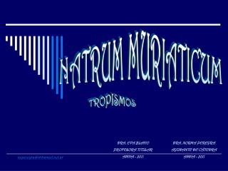 NATRUM MURIATICUM