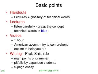 Basic points