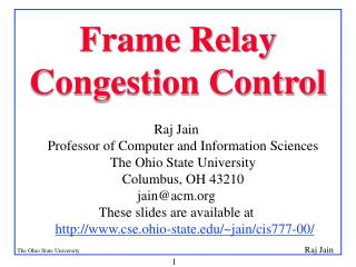 Frame Relay Congestion Control