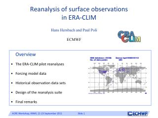 Reanalysis of surface observations in ERA-CLIM