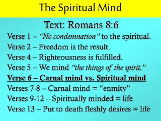 The Spiritual Mind