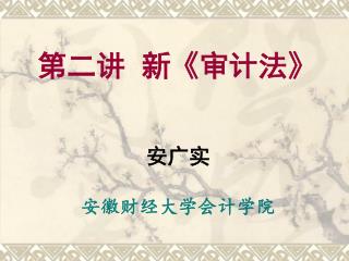 第二讲 新 《 审计法 》