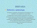 DISFASIA