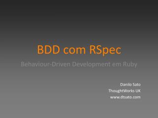 BDD com RSpec