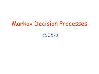 Markov Decision Processes