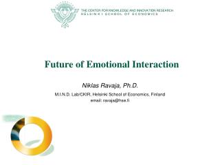 Future of Emotional Interaction