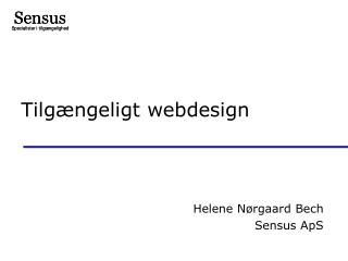 Tilgængeligt webdesign