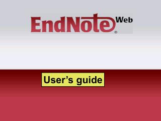 User’s guide