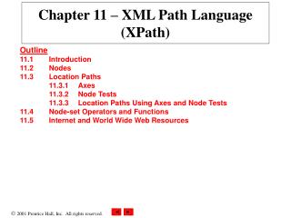 Chapter 11 – XML Path Language (XPath)