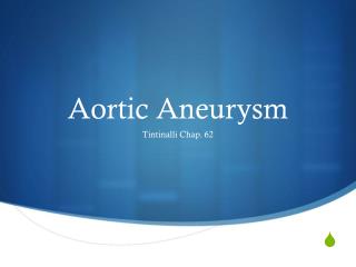 Aortic Aneurysm