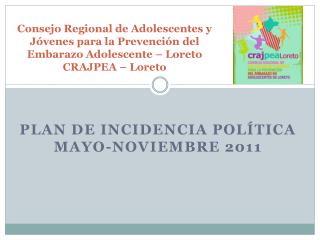 Plan de incidencia política mayo-noviembre 2011