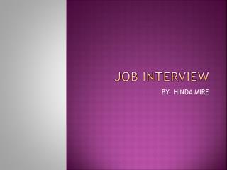 JOB INTERVIEW