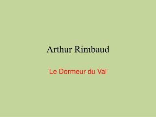 Arthur Rimbaud