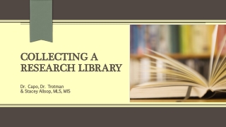Collecting a Research Library