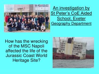 An investigation by St Peter’s CoE Aided School, Exeter Geography Department