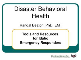 Disaster Behavioral Health